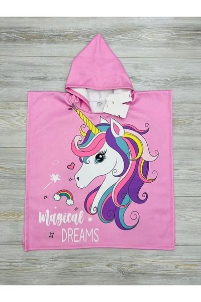 ANGELOS GIRLS Girl's Poncho Towel (Beach+Pool+Bath) 12208