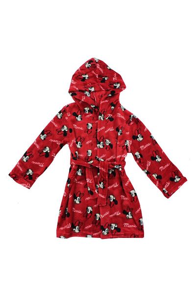 Minnie Mouse Bathrobe, polyester, red, 110-116 cm, Minnie Mouse Figurine