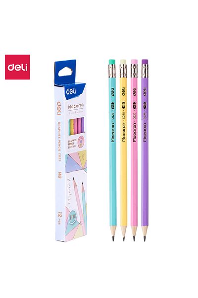 Deli قلم رصاص جرافيت أسود EC025-HB