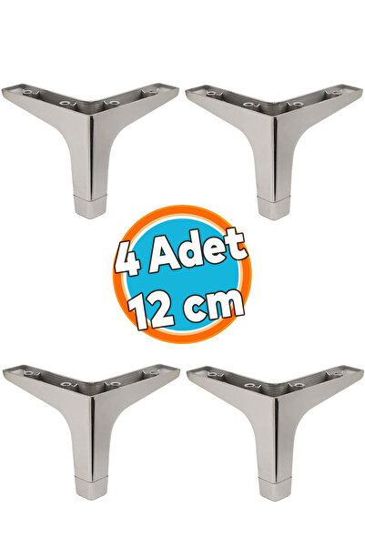 NZB Mobilya Kanepe Sehpa TV Ünitesi Koltuk Ayağı 12 cm Parlak Krom Baza Ayak ...