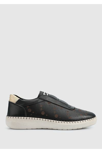 Eclipse Black Leather Women's Shoes
