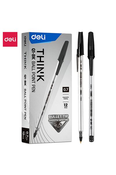 Deli Ball Point Pen BLACK EQ1-BK