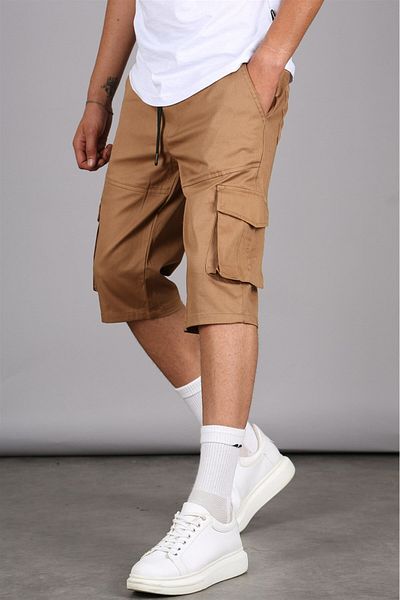 Madmext Camel Basic Cargo Pocket мъжки къси панталони Capri 5473