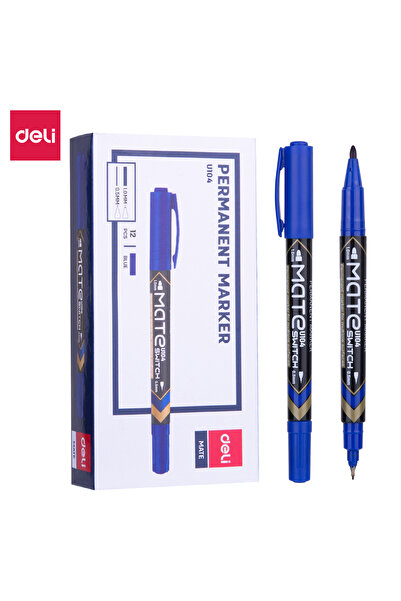 Deli قلم تحديد دائم أزرق EU10430