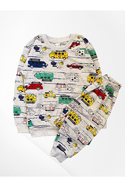 Pijamakids Σετ πιτζάμες για αγόρια, 100% βαμβάκι, με μοτίβο αυτοκινήτου, λεωφ...