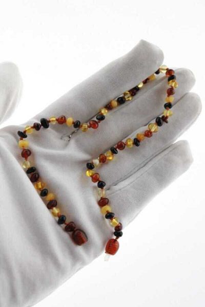 Midyat Gümüş Dünyası Certified Amber Baby Teeth Necklace Amber Necklace
