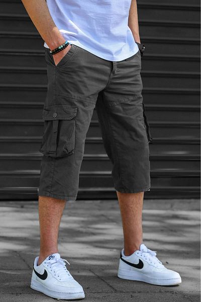 Madmext Ανδρικό σορτς Capri Pocket Smoked Gabardine Cargo 5754