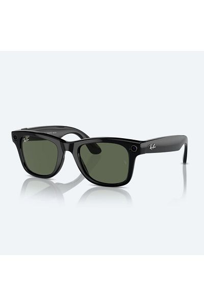 Ray-Ban نظارات ميتا واي فيرير RW4006 50-22 - أسود لامع / أخضر