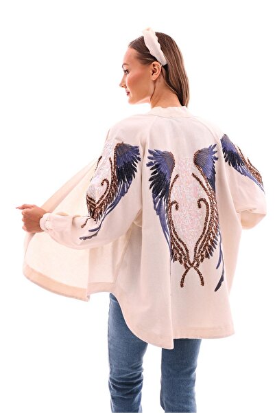 MODAJİN Dadalinflushed Kimono Ecru