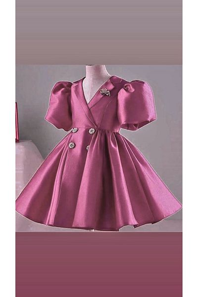 MUSGEM Ειδικό σχέδιο Umay Model Dusty Rose Color Βραδινό φόρεμα για κορίτσια με πέτρινα αξεσουάρ