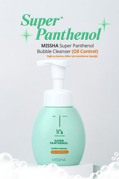 Missha Pore ​​Purifying Cleansing Foam with Pantenol Super Panthenol Bubble Cleanser (Oil Control)