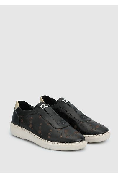 Eclipse Black Leather Women's Shoes