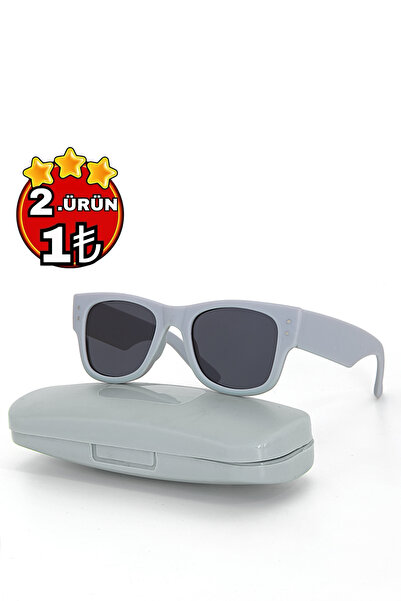 Zzla 2. ÜRÜN 1 TL Uv400 Korumalı Çocuk Güneş Gözlüğü Renkli Kutu Hediyeli GRİ