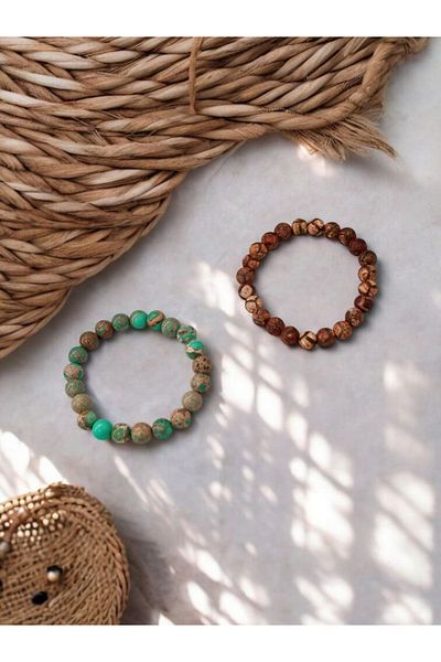 ms denis Legacy Tibetan Agate Double Special Combination (Power Trust Peace) Bracelet