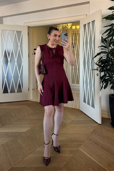Tuba Butik Flounce Mini Dress