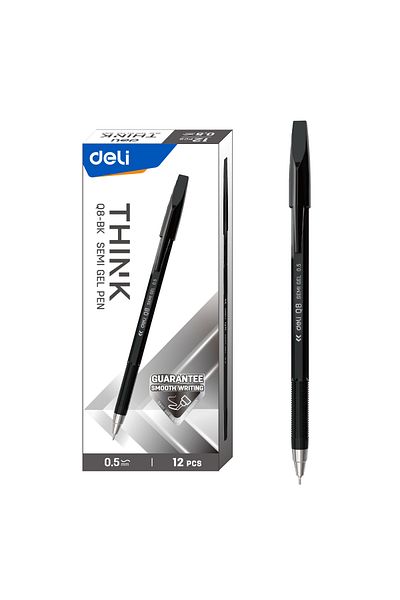 Deli Ball Point Pen BLACK EQ8-BK