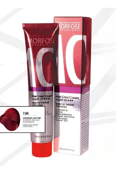 Morfose Morfose Contrast Love Fire 7.65 Hair Color Cream - Enriched with Camellia, Macadamia & Argan