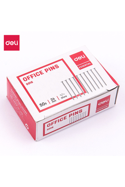 Deli دبوس مكتب فضي E0016