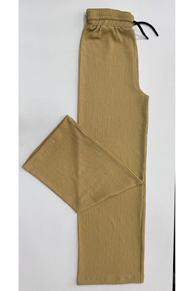 exxitcollection Seersucker Palazzo Elastic Waist Trousers
