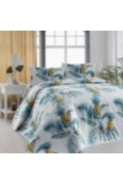 Eponj Home Quilted Duvet Set 200x220cm + 2 Pillowcases 50x70cm Custom Pineapple