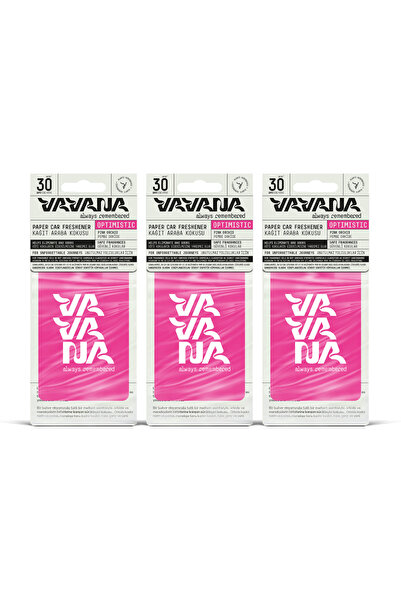 VAVANA Kağıt Araba Kokusu 3'lü Set - Asma Araç Kokusu - Pembe Orkide