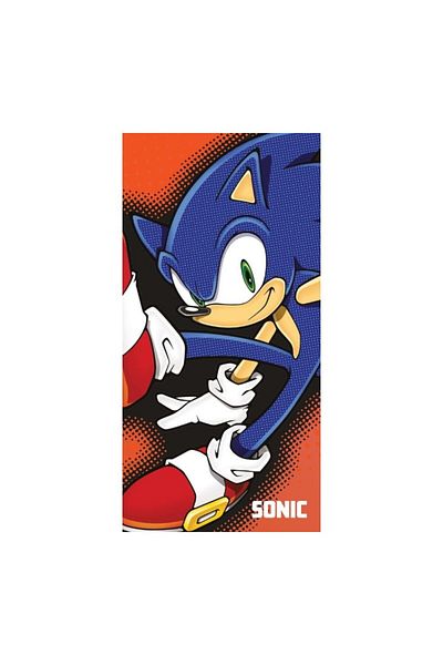 Sonic Prosop de baie pentru copii, multicolor, 100% bumbac, 140x70 cm, Sonic