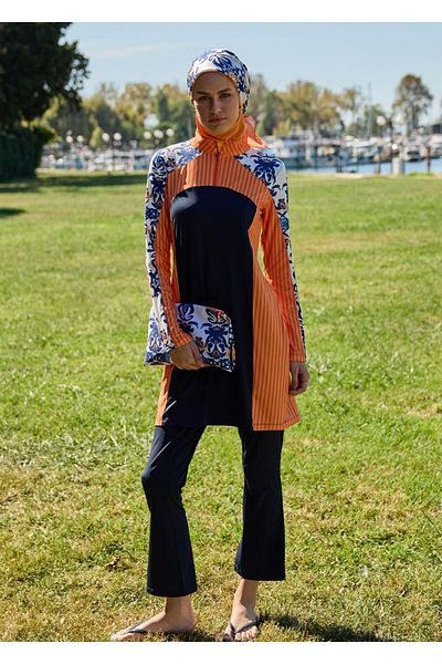 Mayovera Hijab Swimsuit Top - Fit Navy Blue