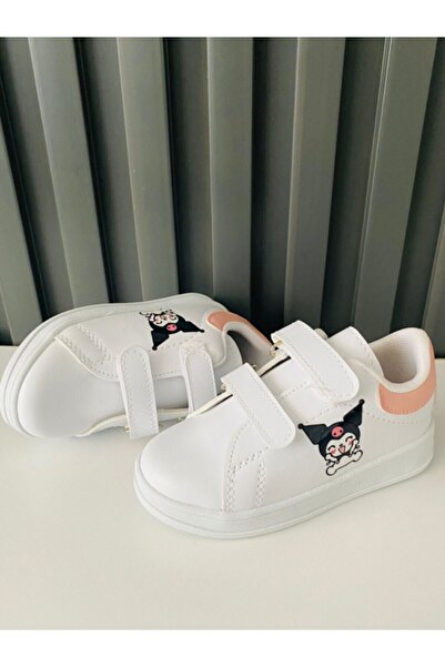 ALTUNTAŞ CHROME Potištěné dívčí chlapecké Unisex CIrt Velcro Lehká sportovní obuv Pudr