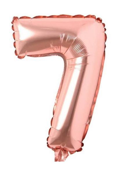 Çemrek Süs Parti Rose Number Foil Balloon 34 Inch 80 cm