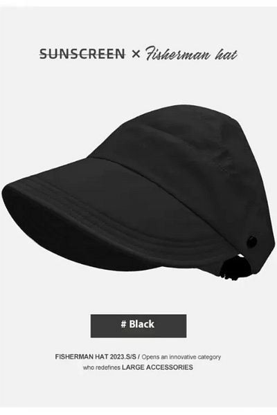 Trade Bazaar 1Pc Women's Wide Brim Uv Protection Sun Hat – Breathable Open Top Design |   Stylish Summer & P