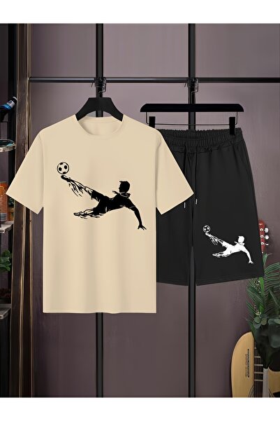 MODAVİBE Unisex Štampano kratke hlače i majica, standardni uzorak, Pamuk - Po...