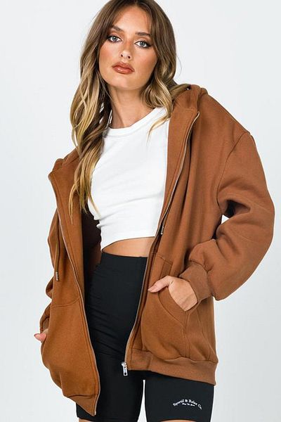 Madmext Mad Girls Braunes Kapuzenpullover Mg1223