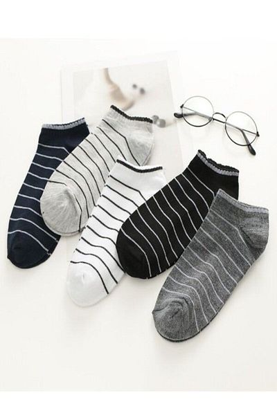 Sky Socks 5 Pack Men's Circled Colorful Booties Economic Package Short Sports Sneakers Socks