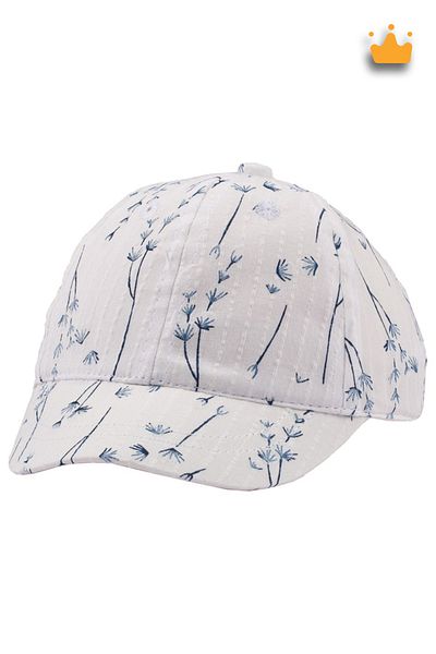 Kitti 0-18 Months 44cm Girl Summer Patterned Expandable Hat Cap White Y 800002