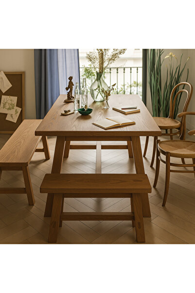 Timber'sTeam -hazel- Ahşap Doğal Kütük Yemek / Toplantı / Çalışma Masası