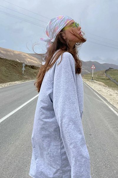 Madmext Dámská mikina Karmelange Basic Crew Neck Mg1676