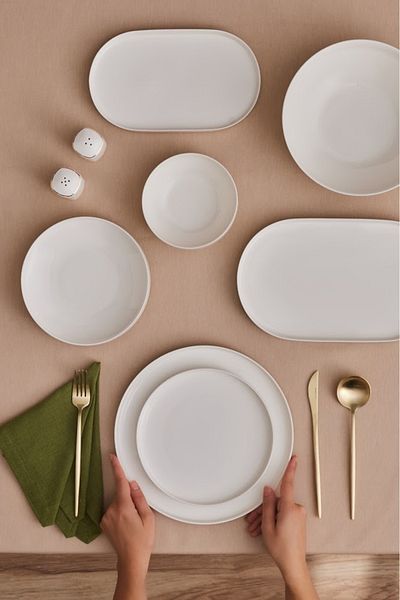Karaca Set de cină Stream Bone Light Bach pentru 6 persoane - 29 piese, auriu