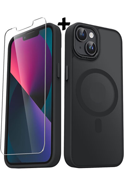 m.tk moveteck İphone 15 Kılıf Mat Magsafe Şarj Özellikli Yumuşak Renkli Kenar...