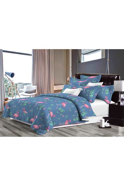 ALCAM Pink Flamingo quilted microfiber duvet, 140x200 cm, 250g/sqm