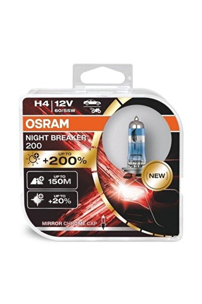 Osram H4 Night Breaker 200 Halojen Ampul Takım