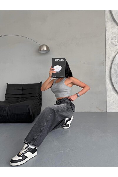 Zeo Basic Baloon Fit Stitched Detail Smoke Jean with Axle Pocket