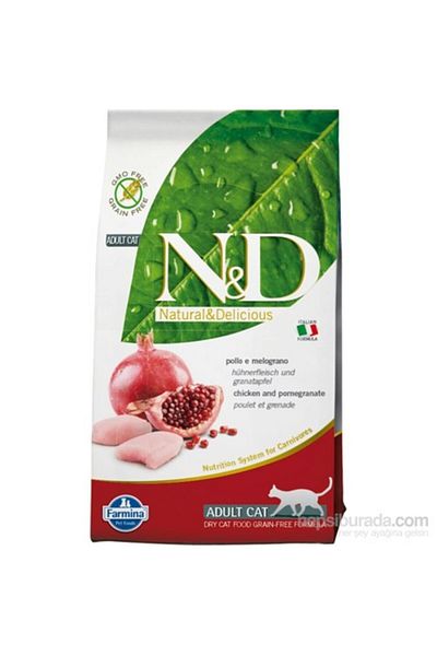 N&D Tavuklu Narlı Tahılsız Kedi Maması 1.5 Kg