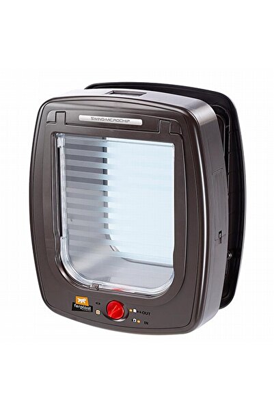 Ferplast Swing Microchip Mikroçipli Akıllı Kedi Kapısı Kahverengi