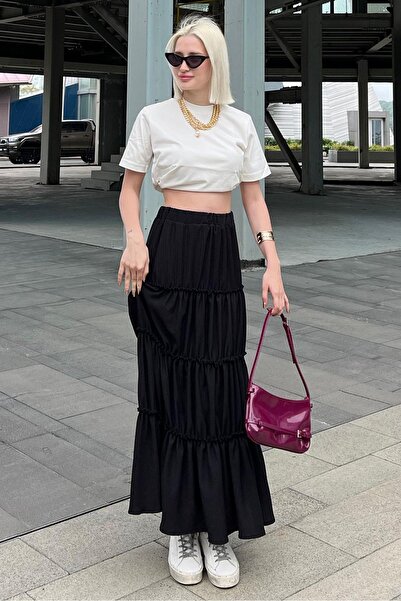 Madmext Ecru Γιακάς Ποδηλάτου Basic Γυναικείο T-shirt MG2075