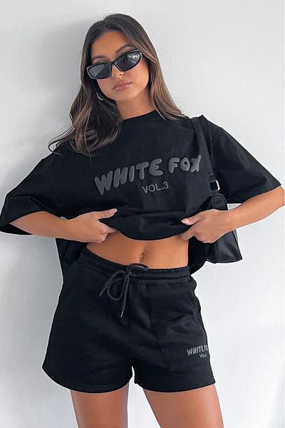 Madmext Dámské tričko s černým potiskem Crew Neck Mg1706