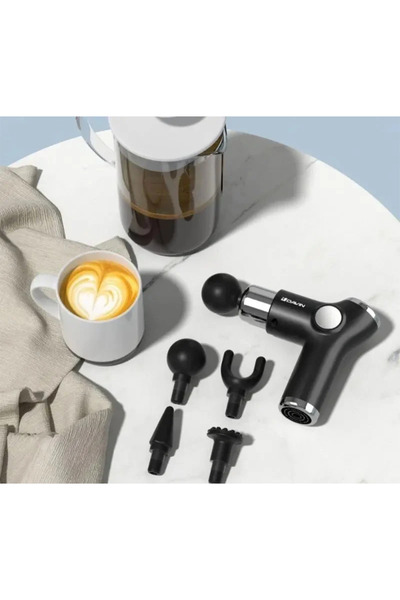 davin Massager and Body Muscle Massage Device With 4 Massage Heads Black Color