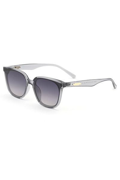 Angel Eyes Geometric Gray Bone Frame Gray Glass Women Sunglasses Llt01