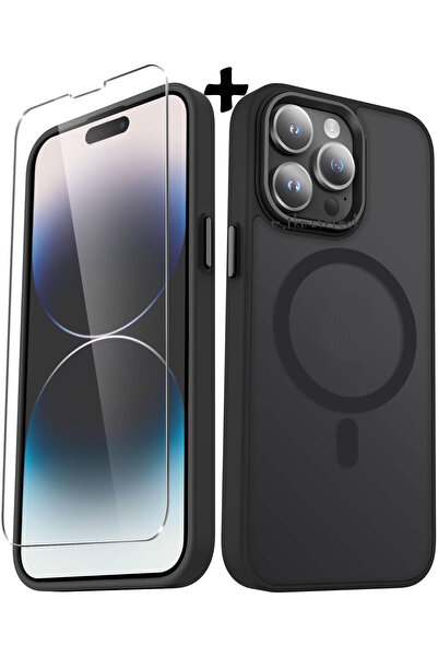 m.tk moveteck İphone 15 Pro Kılıf Mat Magsafe Şarj Özellikli Yumuşak Kenarlı ...