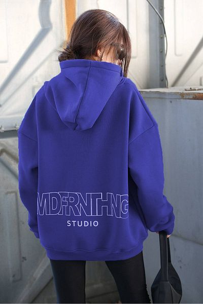 Madmext Potištěná oversize mikina Mad Girls Saks Mg1287