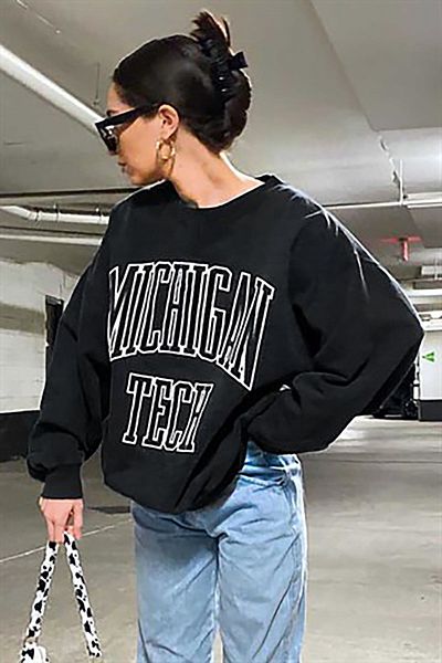 Madmext Hanorac negru pentru femei Mad Girls Mg922